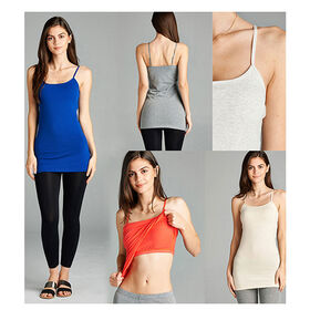Débardeur d'été Femme Camisoles Décontractées Tops Femme T-shirt Bretelles Réglables Gilet Court