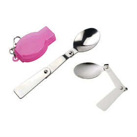 Outdoor Metal Stainless Steel 304 Collapsible Folding Spoon