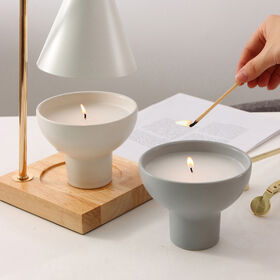 Candelabro de cerámica europeo, decoración para el hogar, portavelas