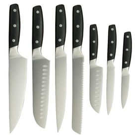 Buy Wholesale China Low Moq Green Handle Laser Pattern Fruit Barbecue Meat  Brisket Cutting Utility Kitchen Knives Set & Kitchen Knife Set at USD 41.48