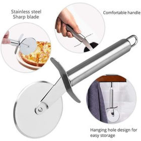 OUII Pizza Peel Aluminum Metal Pizza Paddle - 12 x 14 inch. Pizza Cutter Rocker 14'' Blade Pizza Spatula for Pizza Stone, Pizza Oven Accessories.