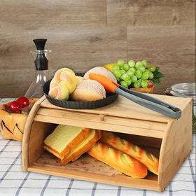 LuvURkitchen Large Bread Box for Kitchen countertop, Cutting Board, and  Stainless Steel Bread Knife. Fully Adjustable shelf; bread storage  container
