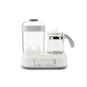 Chauffe-eau pour bébé numérique 3 en 1 de grande capacité avec plaque chauffante en acier inoxydable 304 et verre borosilicate de haute qualité