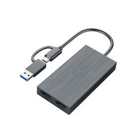 CE/FCC Fully Certified Type-C to Dual 4K HDMI Video Graphics Display Adapter