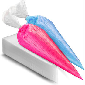 Ldpe Plastic Ice Bags With Drawstring , Ice Cube Bags 1 KG Weight