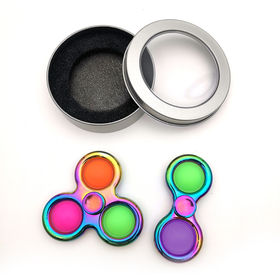 12 X Metal relaxing tricolor fidget spinners perfect gift anti-stress