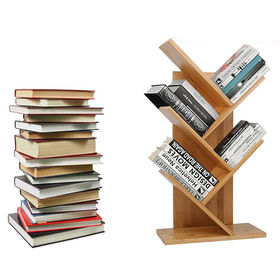 4-tier Small Book Shelf Organizer Floor Standing Bookcase, Wood Book Shelves  Magazine Rack, Mini Desktop Bookshelf For Cds/books - Bookcases - AliExpress