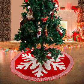 AQQA Christmas Tree Skirt Western Rattlesnake Print Santa Tree Skirt Polyester Easter Tree Skirt Carpet for Party Holiday Decorations Xmas Ornaments 