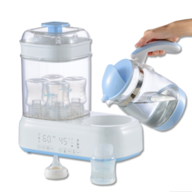 Multifunktionaler LED-Display-Dampfsterilisator für Babyflaschen mit Touch-Funktion, Trockner und Wasserkocher
