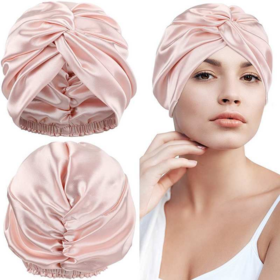 Buy Wholesale China Custom Popular Hair Bonnet Double Layer Satin Designer  Bonnets 100% Polyester Hair Cover Sleep Cap & Satin Bonnet at USD 0.95
