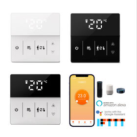 Válvulas de Radiador Domésticas com Controlo por App para Aquecimento, Sensor de Temperatura Elétrico e Termostato para Piso Radiante