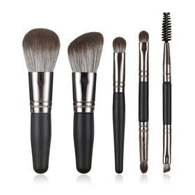 Reise Make-up Pinsel Set, Weiche Synthetikhaare, Beauty Tool, 5-teiliges Mini Tragbares Make-up Pinselset mit Tasche