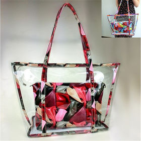 clear plastic beach bolsa