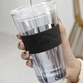 Buy Wholesale China New Glass Mug With Straws For Hot/cold Drinking Etc  350ml,400ml & Breakfast Glass Cup at USD 0.95