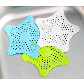 Silicone Star Bathroom Strainer Floor Drainers Hair Bathroom Drain Filter