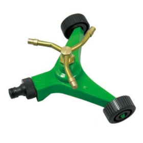 Metal Wheel Base, 3-Arm Rotary Sprinkler for Lawn Watering