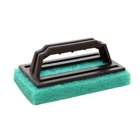 Thick Scouring Pad with Handle for Floor, Sink, BBQ Grill Scrubber
