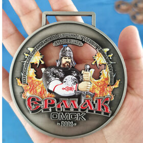 EPMAK OMCK zinc alloy medal soft enamel with UV printing on 3D