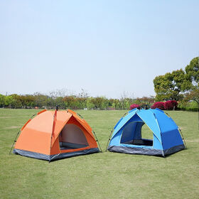 Tente de Camping Automatique 2-4 Personnes avec Protection Solaire pour Extérieur, Ouverture Rapide Type Ressort - Idéale pour le Camping et la Randonnée