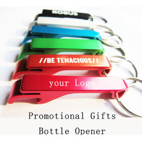 Promotional gift aluminum alloy opener pocket beer bottle opener keychain can be different colors