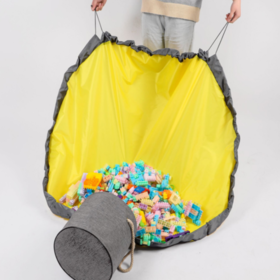 Sac de rangement en feutre non tissé portable sac à main pliable conteneur  de rangement de vêtements organisateur de jouets