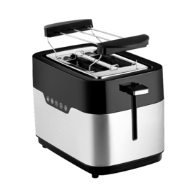 2 Stainless Steel Retro Toaster,ul Plug, Extra Wide Toasting Slot For Bread  6 Browning Setting Reheat/defrost/cancel /anti Jam /automatic Centering  /high Lift Function,removable Slide Out Crumb Trays .cord-storage Base,  Anti-slip Feet 