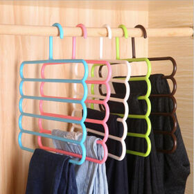 5 Layer Hanger, Kitchen Towels Hanger, Space Saver Tie Shawls Cabinet Hanger