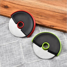 Pizza Wheel with Blade, Pizza Slicer Comfortable and Safety Rubber Guard, Easy to Cut and Clean