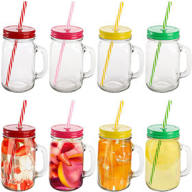 Buy Wholesale China 250ml Drinking Glass With Handle, Metal Lids,perfect  Drinking Jars For Jam, Honey, Tea, Juice, Milk & Mason Jar at USD 0.38