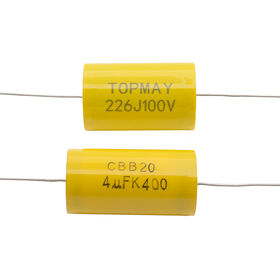 Axialer metallisierter Polypropylenfolienkondensator CBB20, geeignet für Hochfrequenz- und Hochstromkreise.