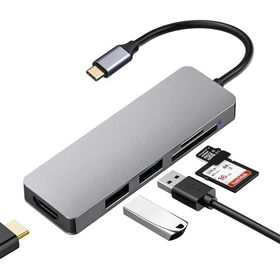 Adaptador USB C a VGA, adaptador multipuerto USB-C a HDMI 4K para MacBook  Pro/MacBook Air/iPad Pro/Dell XPS/Nintendo Switch con puerto Thunderbolt 3
