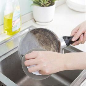 Éponges de nettoyage et tampons à récurer avec carborundum pour frotter cuisine, salle de bain, casseroles, poêles
