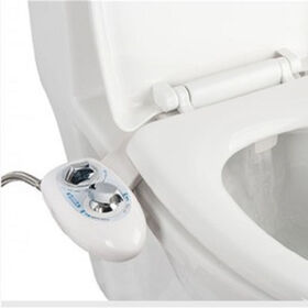Water Pressure Toilet Bidet Self-Cleaning Device Dual Nozzles Regular and Feminine Washer
