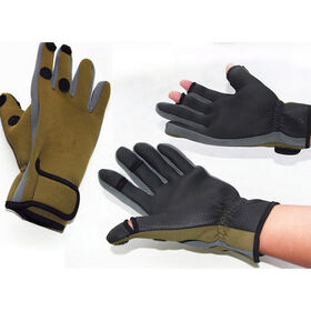 Windproof, Waterproof, Warm, Lightweight Fishing Gloves with 3 Fingerless for Men & Women