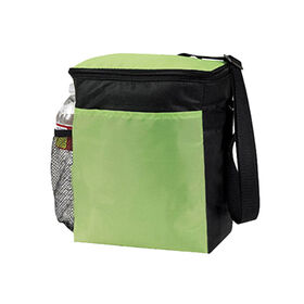 Wholesale Cooler bags picnic insulated bag with mesh bottle holder, size: 8"*10"*5"