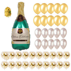 42 Pieces Wedding Party Balloon Decoration Champagne Bottle Aluminum Foil and Spandex Balloon