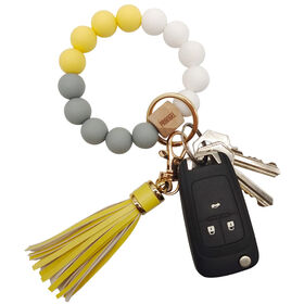 Porte-monnaie Bracelet Pour Femme - Avec Perles En Silicone, Motif Fleuri - Porte-cartes, Clés Et Pièces - 8