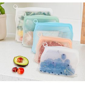 Buy Wholesale China Reusable Silicone Food Bag &foldable Freezer Bag,  Microwavable, Freezable, Dishwasher Safe & Silicone Food Bag at USD 1.5