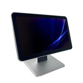 Terminal POS moderno de 15,6 polegadas, sistema Windows, tela dupla, modo vertical e horizontal