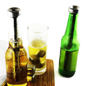 Kitchen + Home Beer Chiller Sticks - Stainless Steel Beverage Bottle Cooler  Cooling Sticks (2)