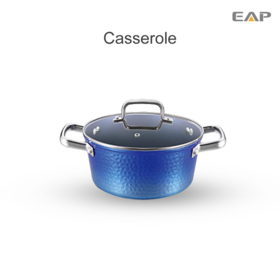 Sartén EAP de alta venta, cacerola de vidrio templado, sartén para saltear con inducción