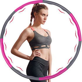 Weighted Hula Hoop for Adults Weight Loss - 8 Section Detachable Exercise  Hula Hoop for Women, Soft Padded Exercise Hoop, Portable and Adjustable