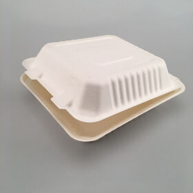 Buy Wholesale China 8 Inch 3 Compartments Microwave Packaging Box  Disposable Food Packaging Bagasse Hot Food Containers & Disposable  Packaging Box at USD 0.1001