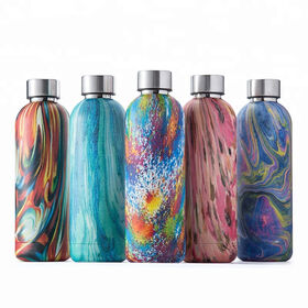 Bouteille de sport Cola en acier inoxydable réutilisable pour sublimation sans BPA, Bouteille isotherme avec revêtement en poudre, Flasque à vide d'usine OEM