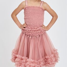 Vestidos sem Mangas para Meninas, Produto para Bebês, Saia de Tule Tutu Rosa Fofa de Boutique com Laço para Crianças TT21105