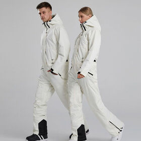 Setelan Ski Satu Potong Unisex Tahan Air Bernapas dengan Jahitan Tertutup, Setelan Snowboard Satu Potong, Set Ski Pria