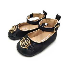 Sepatu kain bayi sepatu pesta bayi, cocok untuk pesta dan luar ruangan, terbuat dari kain mengkilap dan sol bermotif, 11-14 cm untuk bayi 0-24 bulan.