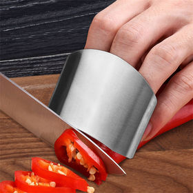 Finger Guards for Cutting Guards, 4 Pieces of Stainless Steel Finger Guards,  Knife Guards for Cutting, Dicing and Slicing, Kitchen Tool Thumb Guards for  Chopping 