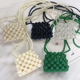 Wholesale 2022 New Pure Handmade Beaded Linen Evening Bag Vintage