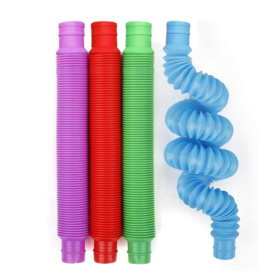 Novel Spring Dog Pop Tubes Sensory Toy Stress Relieve Bellows Toys